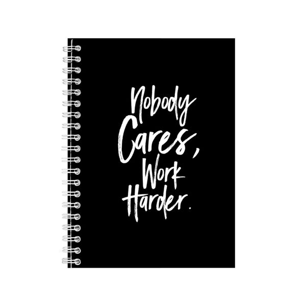 Harder A5 Notebook Spiral Lined Motivational Saying Graphic Notepad Gift204