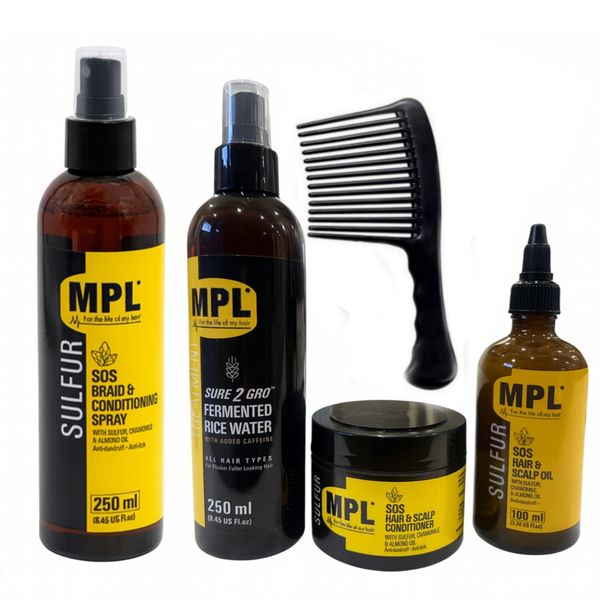 MPL Ultimate Hair Growth &amp; Scalp Care Kit - Sulfur &amp; Rice Water Formula