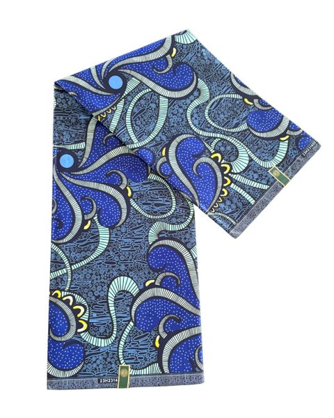 African Traditional Print Fabric - Ankara Wave