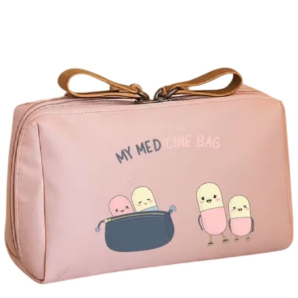 Compact Medicine Storage Bag - Travel Pill Case &amp; Daily Organiser