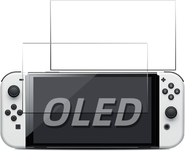 2 Pack Tempered Glass Compatible With Switch OLED 7.0 Inch OLED Screen
