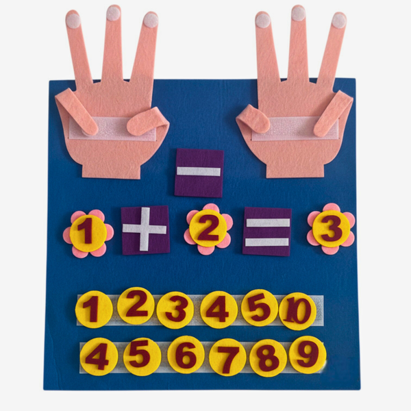 Montessori Felt Finger Counting Board - Preschool Math Learning Toy