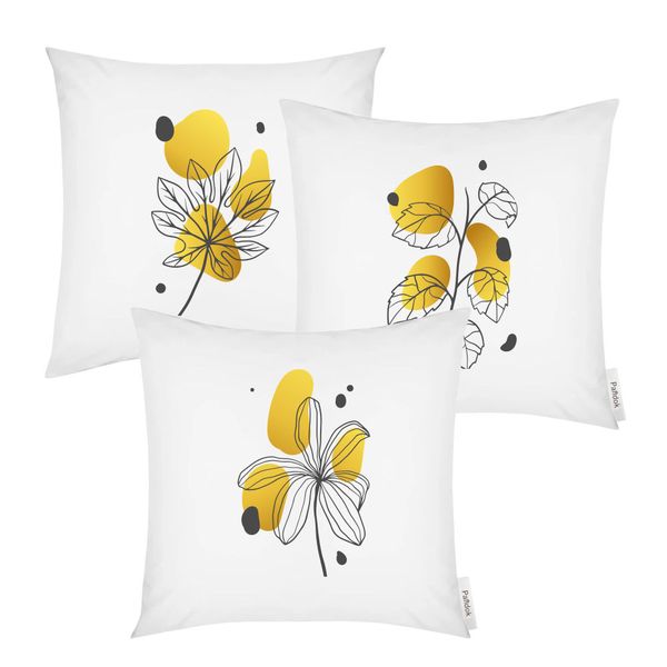 Pandok - 3 Piece Scatter Cushion Cover Set – Botanical Flowers