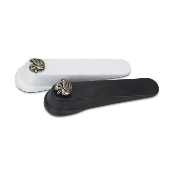Wedge Doorstopper - Black and White - Duck Detail - Pack of 2