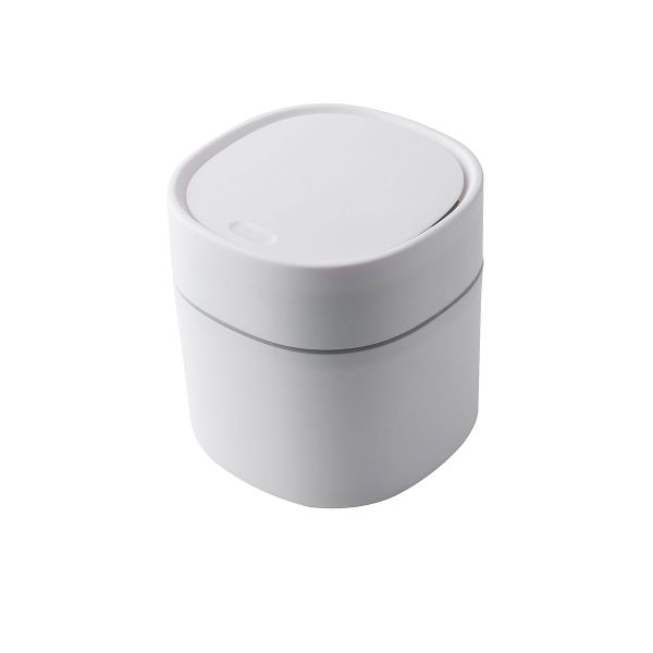 Mini Press-Top Desktop Trash Can Small Garbage Waste Bin With Lid