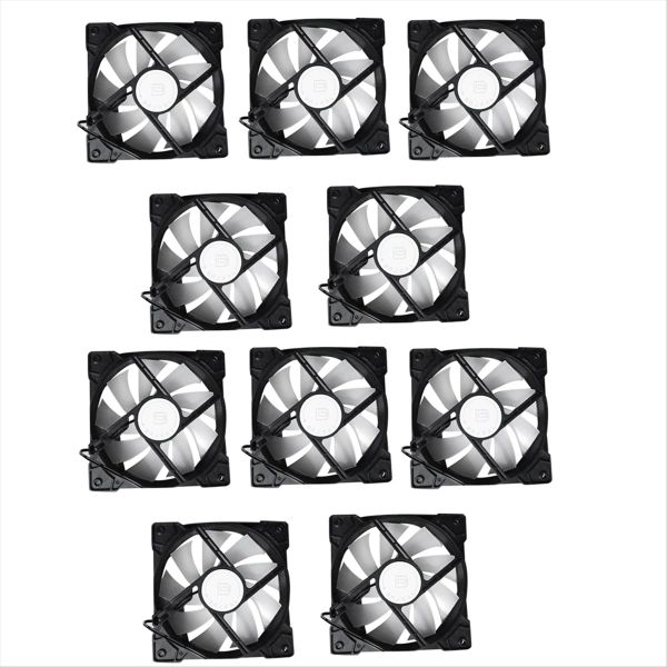 Bajeal 12Cm Chassis Cooling Fan 4P Interface Chassis Fan 3 Set