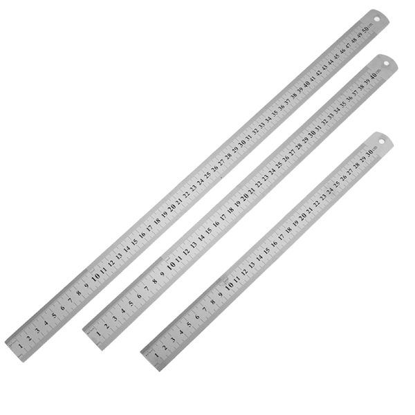 Craft Multifunctional Heavy Duty Stainless Steel Metal Ruler Set Of 3