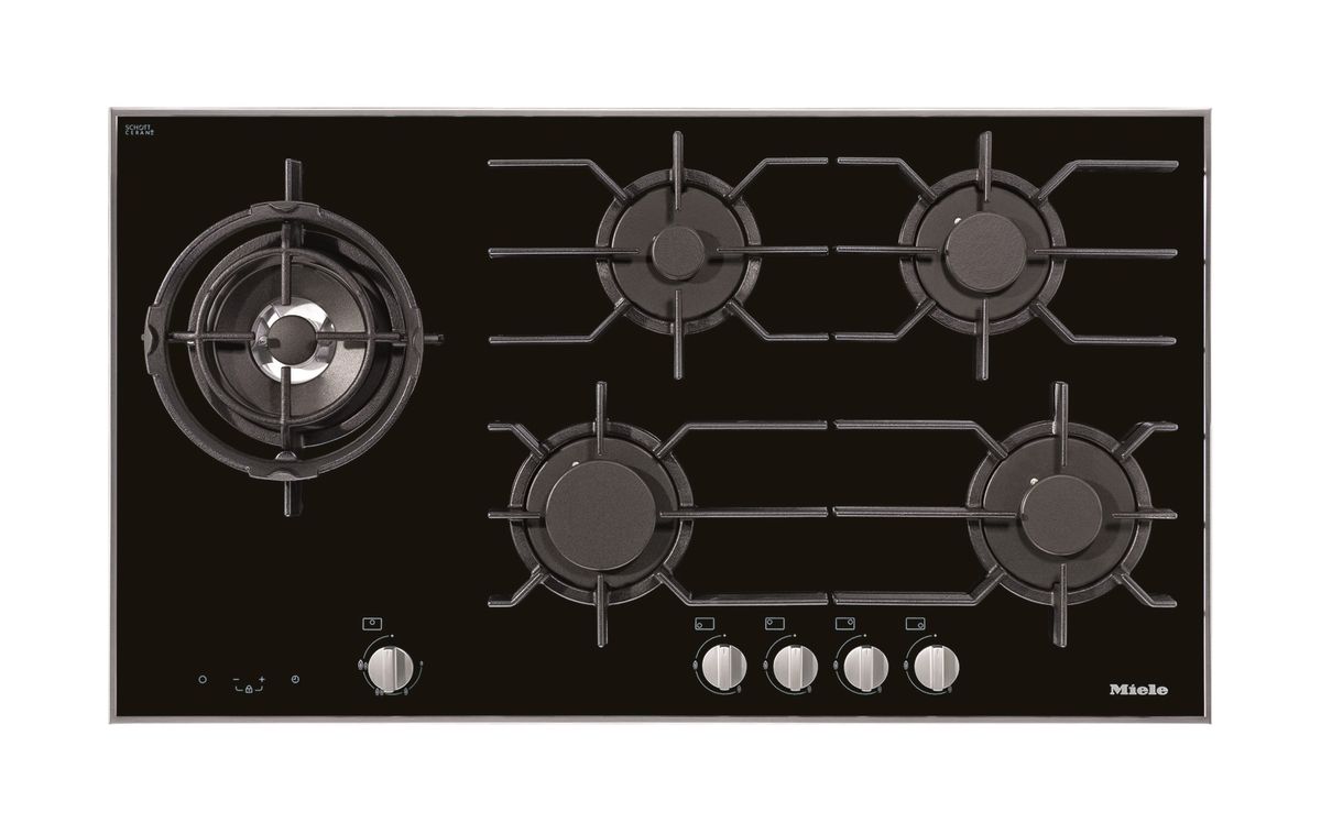 Miele Gas hob with electronic functions for safety and user convenience