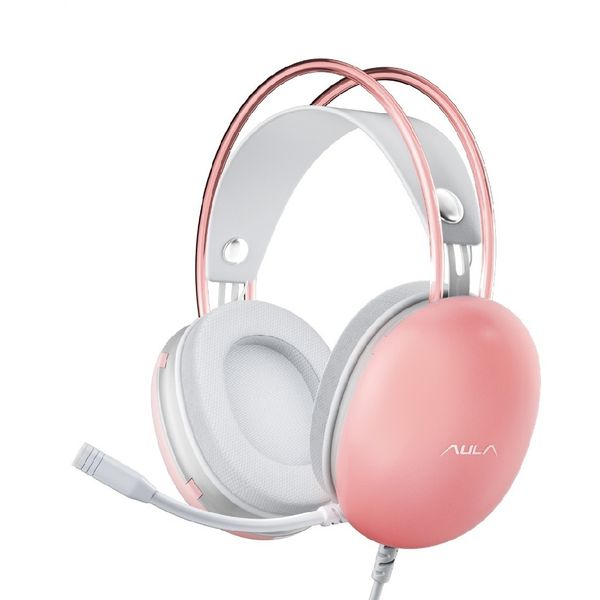 Aula Mountain S505 RBG Wired Gaming Headset - Pink