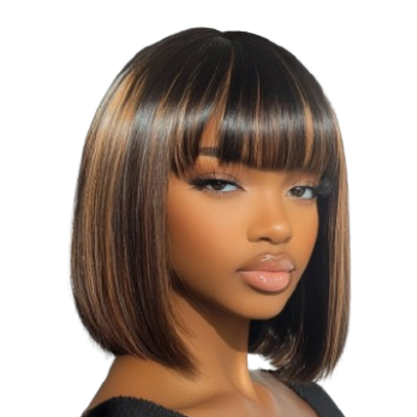 Highlight Brazilian Hair Fringe Wig