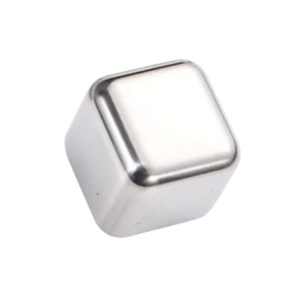 1pcs - Stainless Steel Reusable Ice Cube - Silver
