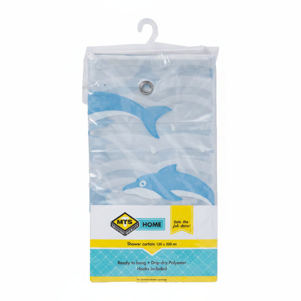 MTS PVC Shower Curtain 125 cm x 200 cm Seascapes Design