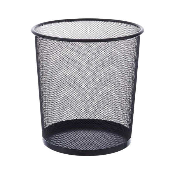 3 Litre Metal Mesh Waste Bin - Black