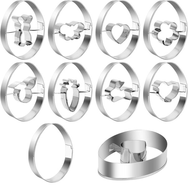 Stainless Steel Shaper Cutters with Festive Holiday Silhouettes