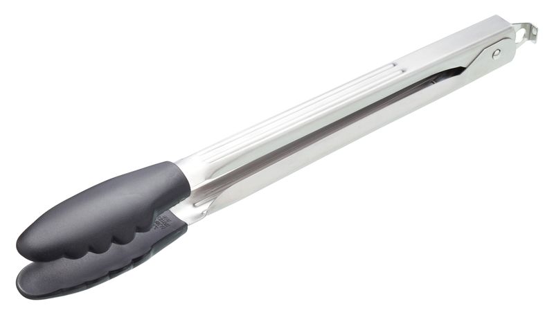Amco Houseworks Stainless Steel and Nylon Locking Cooking Tongs