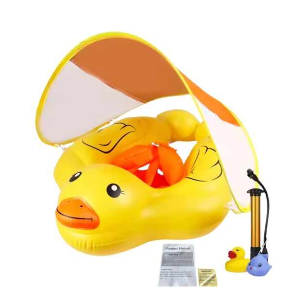 Koki - Inflatable Baby Swim Float with SPF50 Sun Canopy - 6 to 36 months