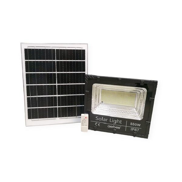 800W 425LED 6500K Solar Powered Flood Light With Remote Control - AB-T6800