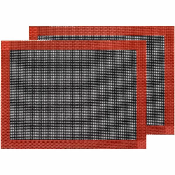 Silicone Baking Mat with Microperforated, Perforated Baking Mats - 2 Piece