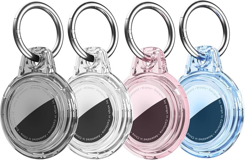 4 Pack TPU AirTag Invisible Protective Case for Apple AirTag - Waterproof