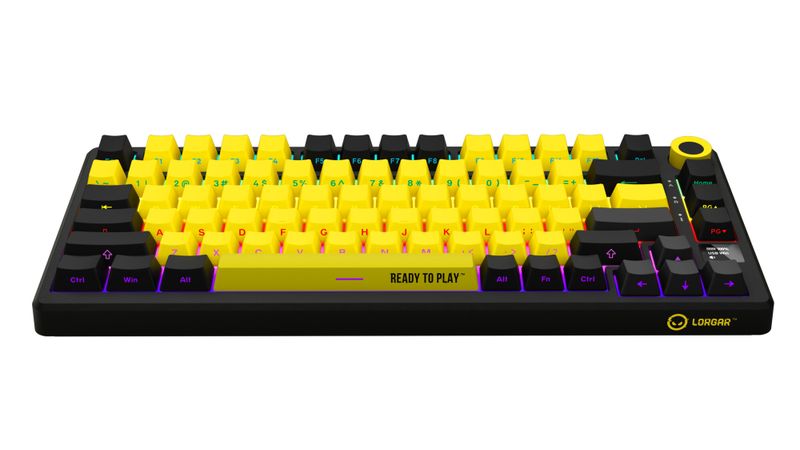 Lorgar Kbp7075w Wireless 75% Mechanical Pro Gaming Keyboard Yellow