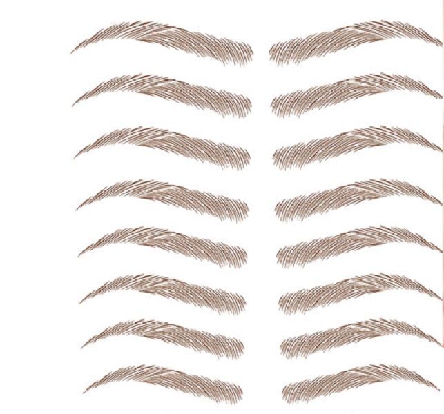 Eyebrow Tattoo Sticker Brown - 008