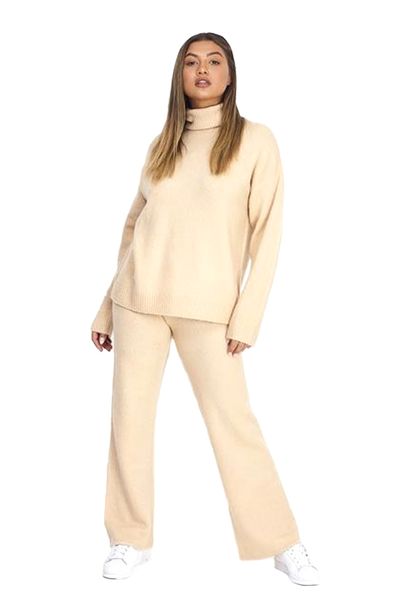 Brave Soul - 2-Piece Warm Sand Knitted Set