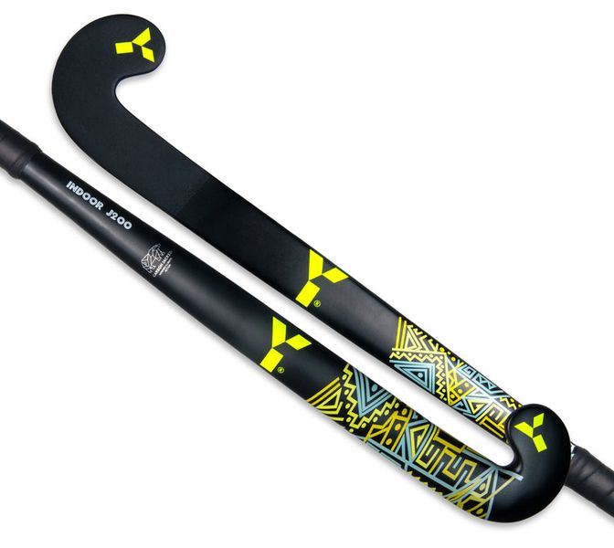 Y1 Indoor J200 Mid Bow - Junior Hockey Stick - Black - 33