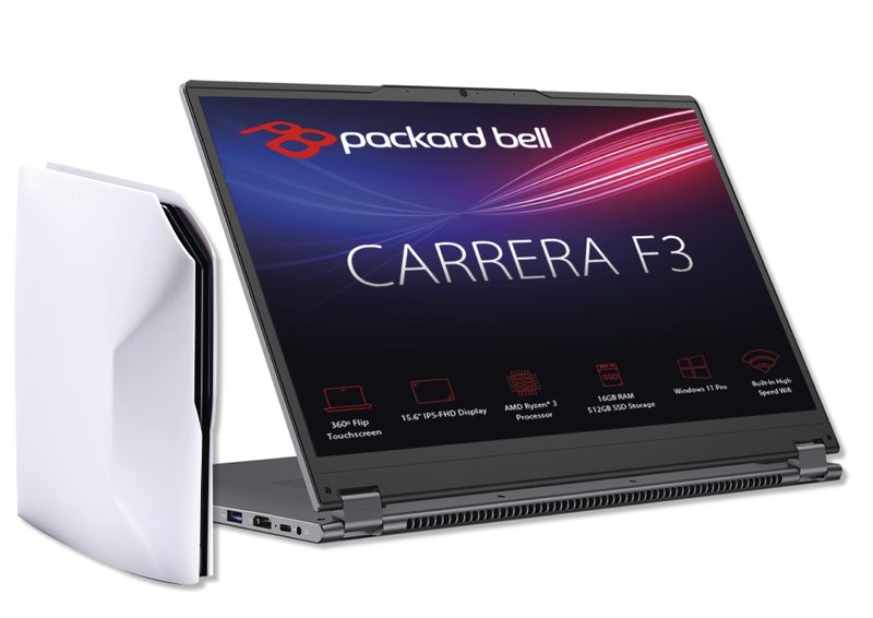 Packard Bell Carrera Flex 3 Ryzen 3 Laptop + Mercku M6s WiFi 6