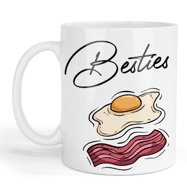 Best Friends Egg and Bacon Christmas Birthday Gift Mug