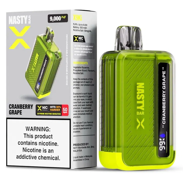 Nasty Rechargeable Vape 9000 Puffs X-Nic - Cranberry Grape