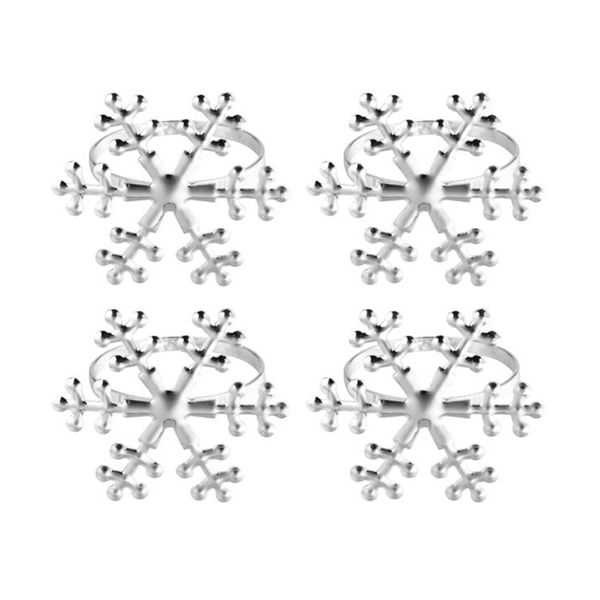 Christmas Napkin Rings,for Cloth Napkins,Christmas Decorations Silver