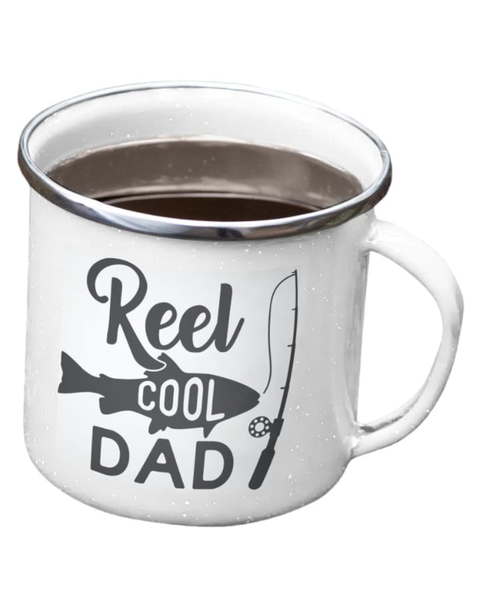 Reel Cool Dad Enamel Mug