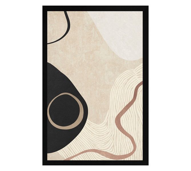 Framed Element 2 Canvas Print - Cream (640 x 940mm)