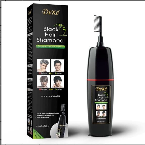 Black Hair Color Shampoo,Dexe Instant Dye &amp; Mmafha Hair Oil