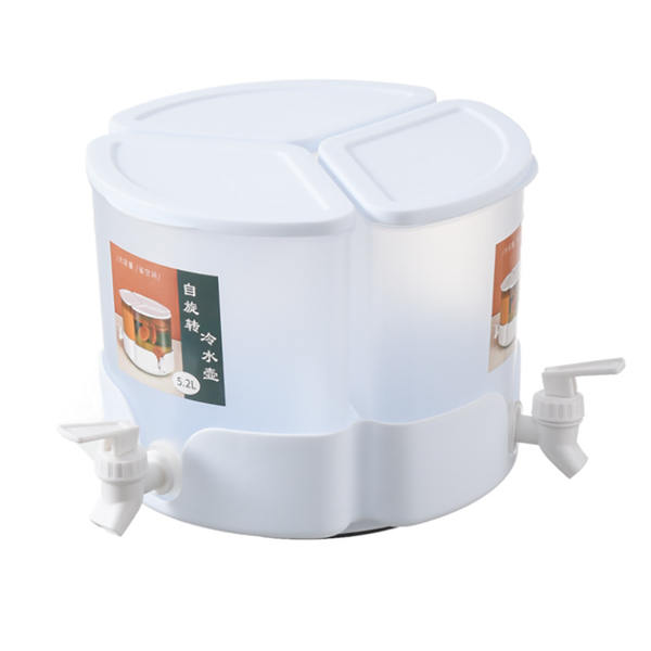 Rotating Large Capacity Frigerator Cold Kettle with Lid and Faucet