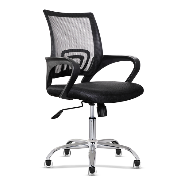 Everfurn Swift Mid Back Office Chair (Mesh, Ergonomic) - Black