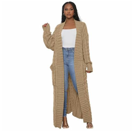 Lin Long Maxi Knit Winter Knit Jersey Cardigan with Pockets for Women Shop Today. Get it Tomorrow takealot