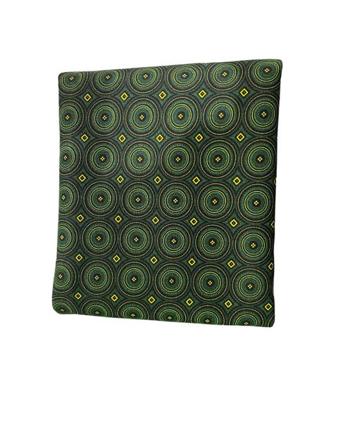 African Print - 3 cats Shwe Shwe- Green Circle