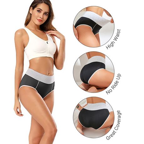 Ladies High Waisted Cotton Panties Underwear Added Support 3 Pack, Shop  Today. Get it Tomorrow!