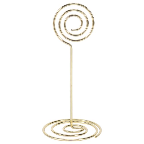 12 Pack Table Number Card Holders Photo Holder, Circle Shape (Gold)