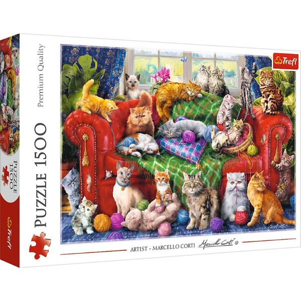 Trefl - Kittens on the Sofa - 1500 Piece