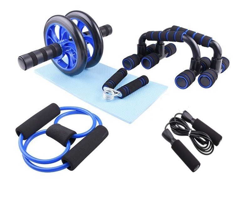 7 Piece Portable Fitness Set - Blue