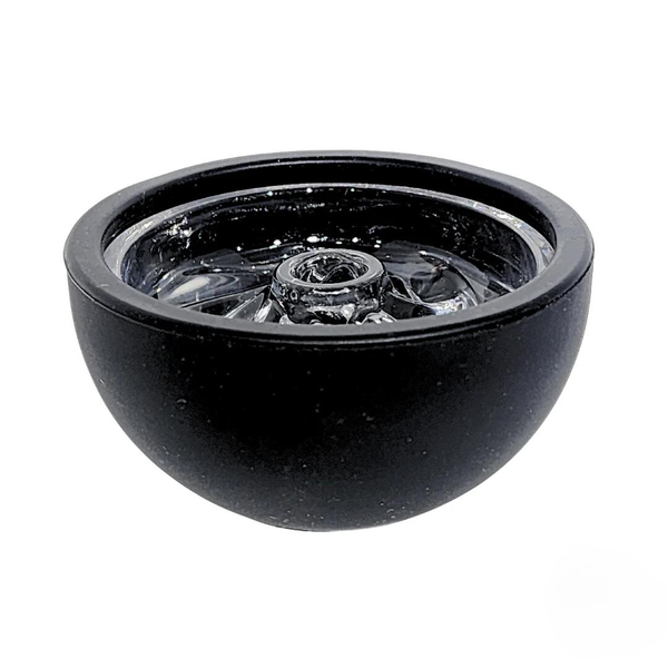 Hookah Silicone Ball Head With Glass Black