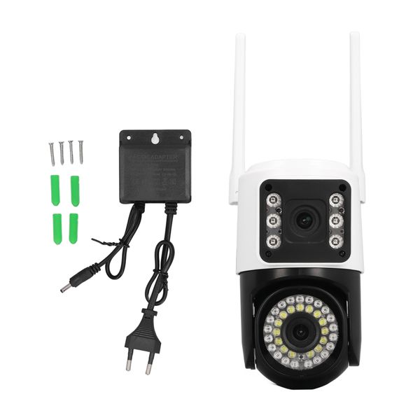 2MP Dual Lens Security Camera Night Vision 2.4G WiFi 2-Way Talk