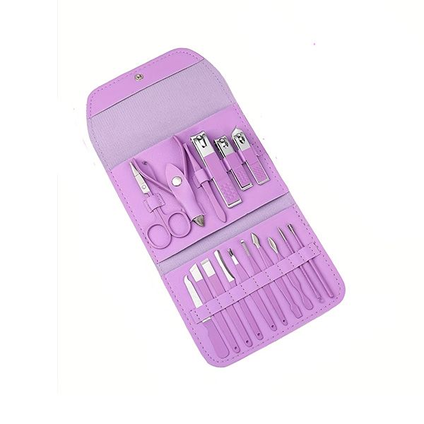 16-Piece Stainless Steel Nail &amp; Grooming Kit - Travel Ready