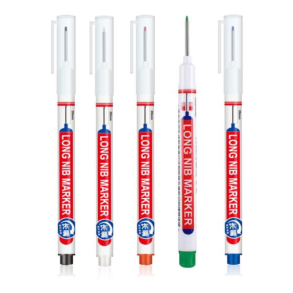 Tool DIY Long Tip 20 mm Carpenter Pen For Drill Marking (13.8 cm) set of 5