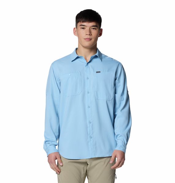 Columbia Men's Silver Ridge Utility Lite Long Sleeve Shirt Ripple Blue