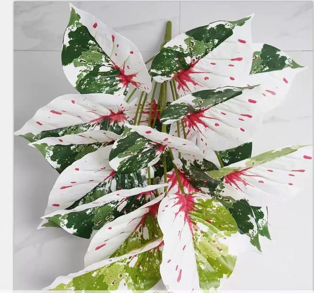 Garden Decor Novelty Dark Pink Artificial Leaf P image