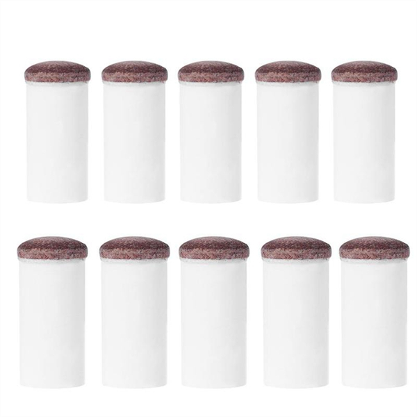 10 Pcs Slip-on Pool Cue Tips Nylon Snooker Cue Ferrule 13mm