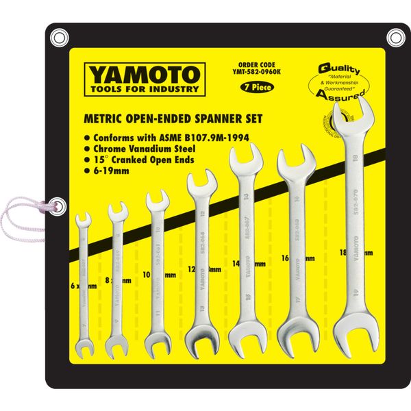 6-19Mm Ch/Vanadium O/E Spanner Set (7)